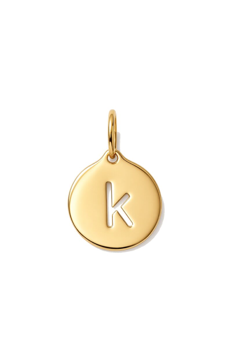 Flat signet disc Pendant