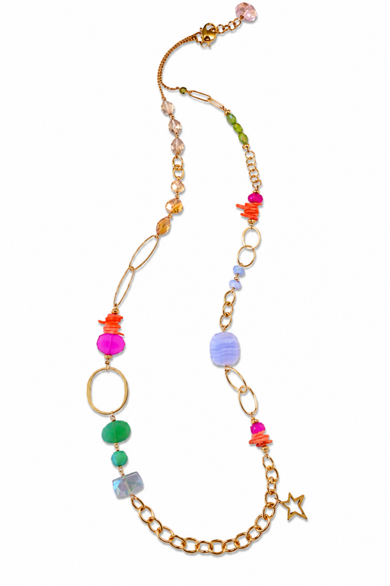 Gemstone Viper Necklace