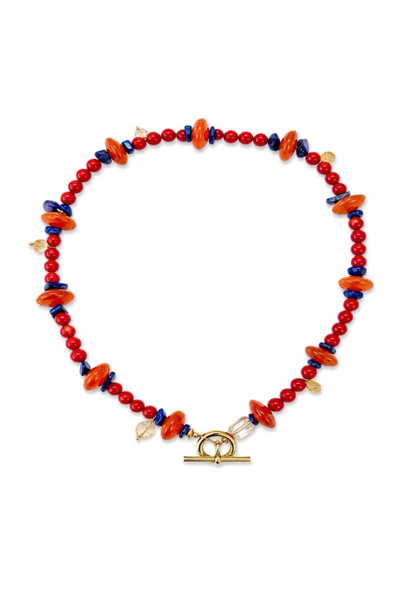 LES BON BONS NECKLACE - RED SEA BAMBOO AND CARNELIAN