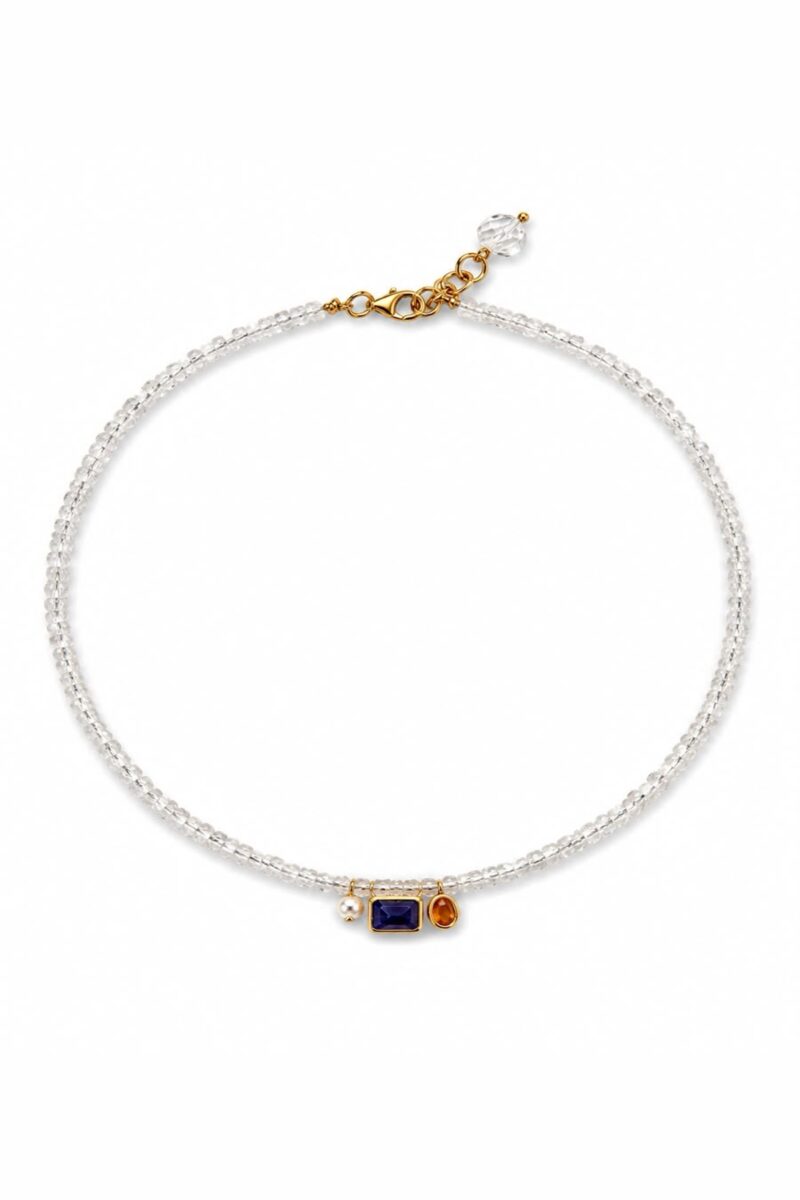 LES BON BONS NECKLACE - ZIRCON AND LONDON TOPAZ