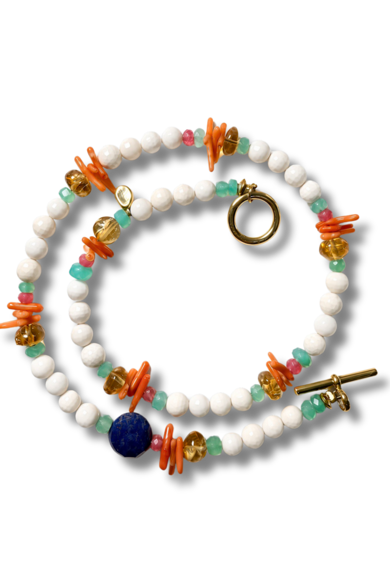 Bon-Bon Necklace - White Agate